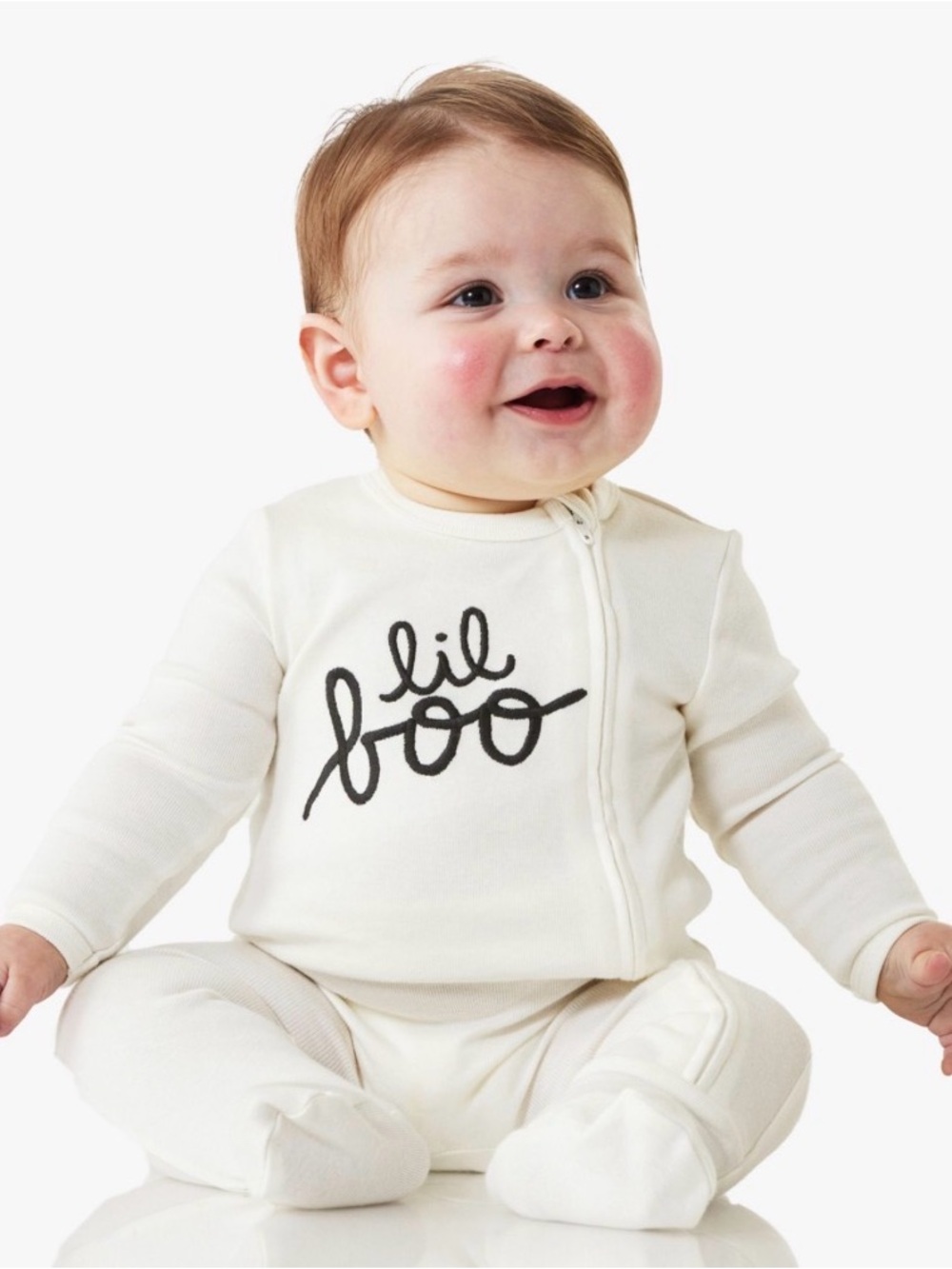 Pottery Barn Kids lil boo Organic Cotton Baby Pajama Size 6-9 months EUC